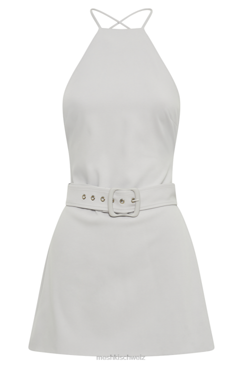 Meshki Diana Suiting Mini Dress Ice Grey Clothing 060V73