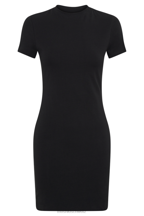 Meshki Halston Short Sleeve Mini Dress Black Clothing 060V149