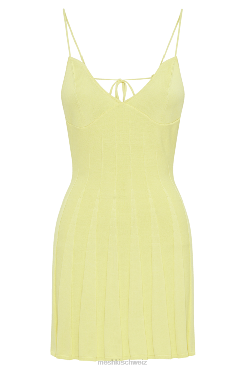 Meshki Kendra Rib Knit Mini Dress Lemon Clothing 060V50