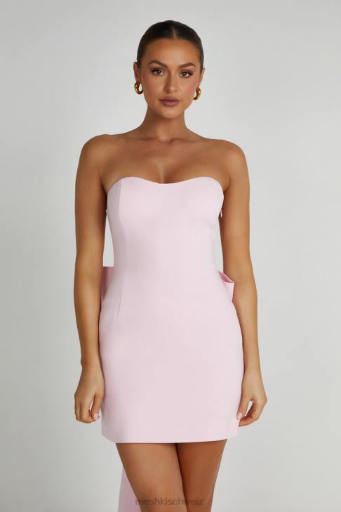 Meshki Meredith Strapless Bow Mini Dress Blush Pink Clothing 060V112