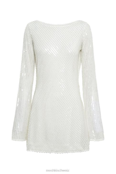 Meshki Nala Sequin Mini Dress White Clothing 060V123