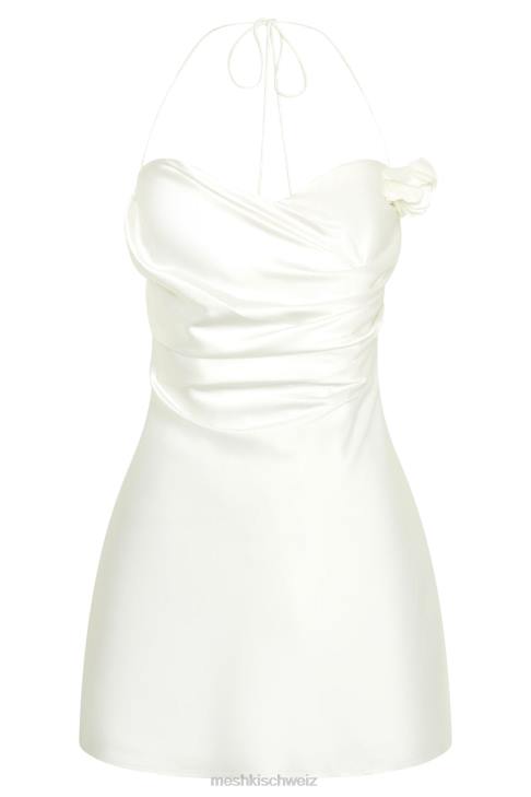 Meshki Otillie Rose Halter Mini Dress White Clothing 060V39