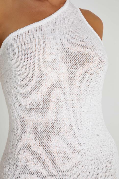 Meshki Paisley Knit Mini Dress White Clothing 060V132