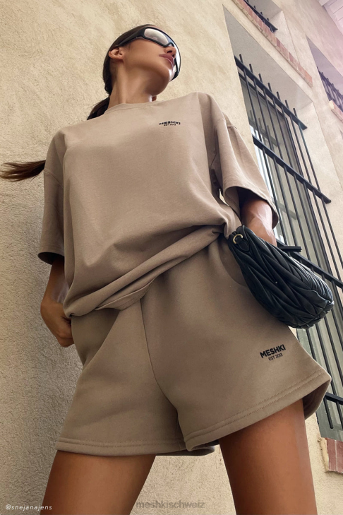 Meshki Jaimie übergroßes T-Shirt Zement Kleidung 060V935