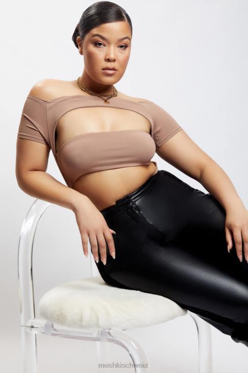 Meshki Body mit Breanna-Ausschnitt Hellbraun Kleidung 060V1220