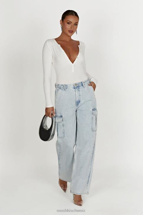 Meshki Naomi Langarm-Body Weiß Kleidung 060V925