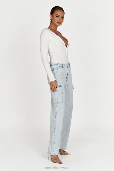 Meshki Naomi Langarm-Body Weiß Kleidung 060V925