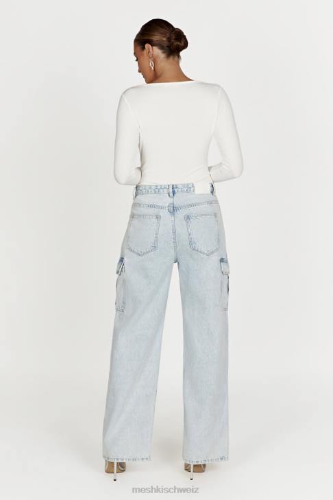 Meshki Naomi Langarm-Body Weiß Kleidung 060V925