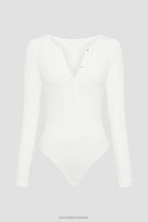 Meshki Naomi Langarm-Body Weiß Kleidung 060V925