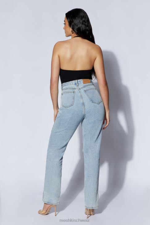 Meshki Neckholder-Body aus Rippstrick von Arden Schwarz Kleidung 060V979