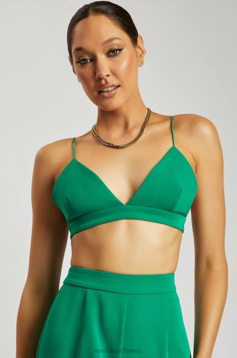 Meshki Cynthia Triangel-Bralette Flaschengrün Kleidung 060V999