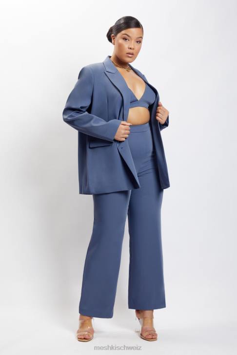 Meshki Cynthia Triangel-Bralette Stahlblau Kleidung 060V1137