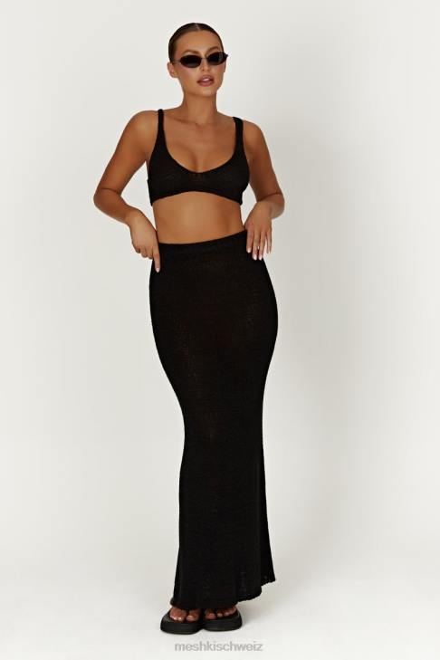 Meshki Mary Strick-Bralette Schwarz Kleidung 060V891