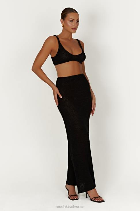 Meshki Mary Strick-Bralette Schwarz Kleidung 060V891