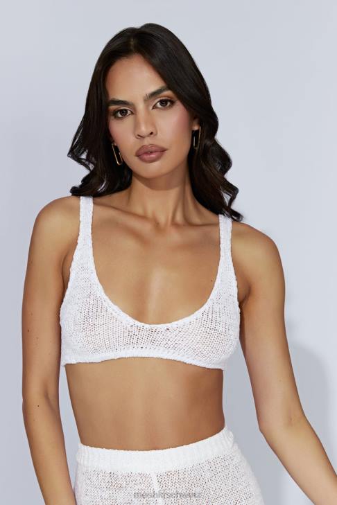 Meshki Mary Strick-Bralette Weiß Kleidung 060V890