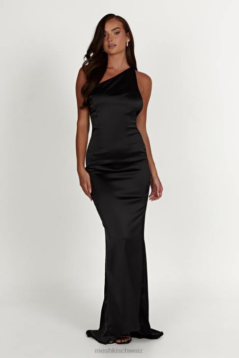 Meshki Harper One-Shoulder-Kleid Schwarz Kleidung 060V232