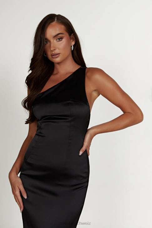 Meshki Harper One-Shoulder-Kleid Schwarz Kleidung 060V232