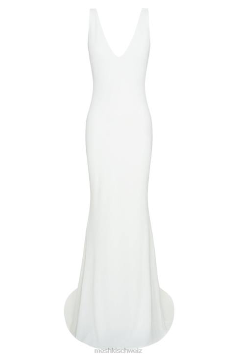 Meshki Kyla Kleid mit tiefem Rückenausschnitt Weiß Kleidung 060V433