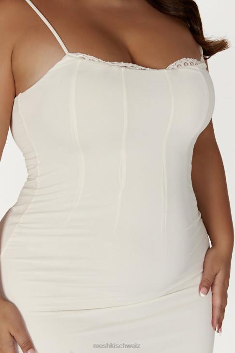 Meshki Amorette-Maxikleid mit Spitzenbesatz Knochen Kleidung 060V279