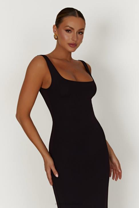 Meshki Aubree Fischschwanz-Maxikleid Schwarz Kleidung 060V453