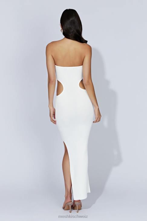 Meshki Bandeau-Maxikleid aus Kori-Strick Weiß Kleidung 060V668