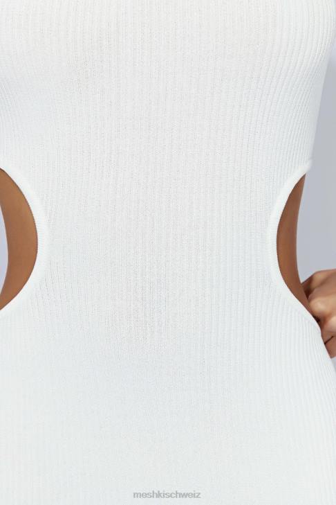 Meshki Bandeau-Maxikleid aus Kori-Strick Weiß Kleidung 060V668