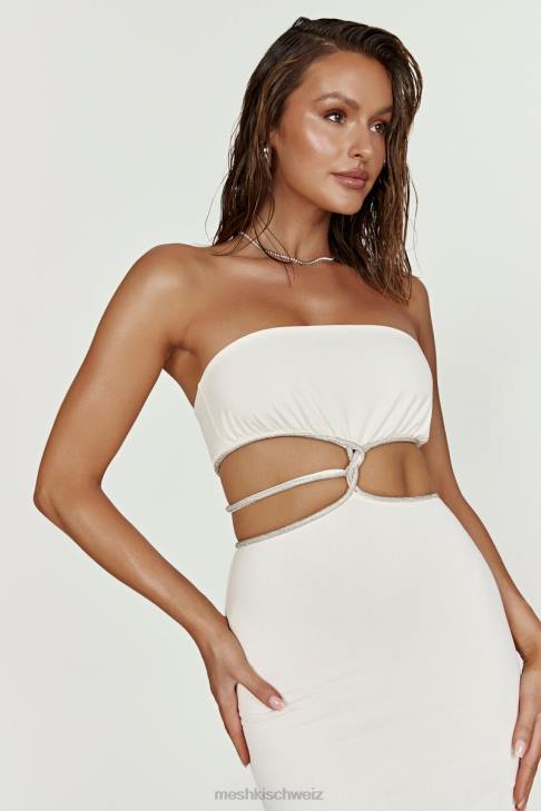 Meshki Billie trägerloses Maxikleid Knochen Kleidung 060V640