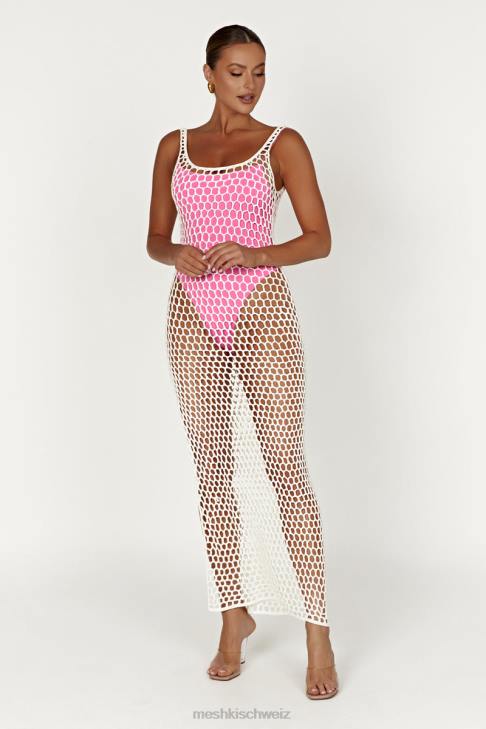 Meshki Bodhi Häkel-Maxikleid Weiß Kleidung 060V735