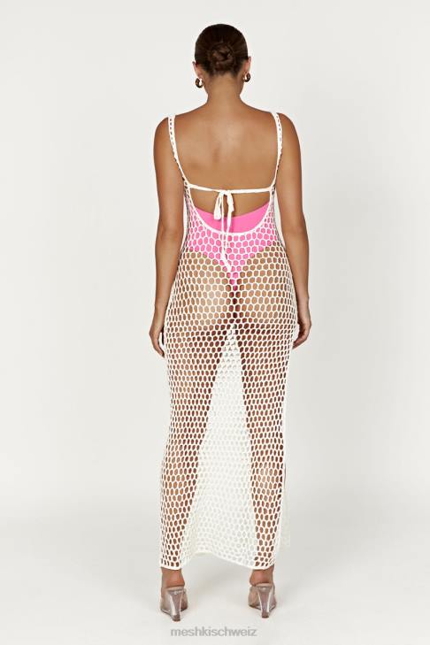 Meshki Bodhi Häkel-Maxikleid Weiß Kleidung 060V735