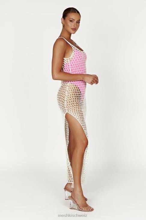 Meshki Bodhi Häkel-Maxikleid Weiß Kleidung 060V735
