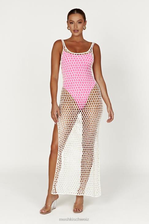 Meshki Bodhi Häkel-Maxikleid Weiß Kleidung 060V735