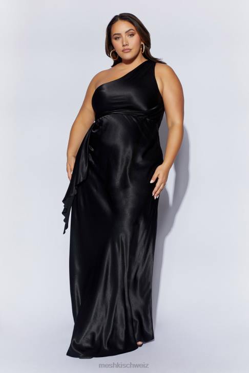 Meshki Calliope One-Shoulder-Maxikleid Schwarz Kleidung 060V353
