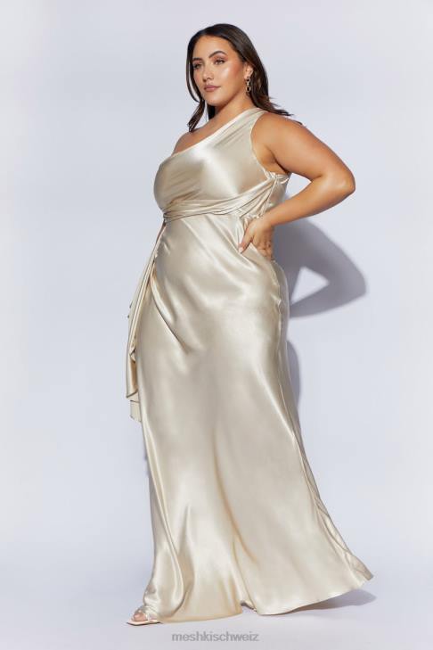 Meshki Calliope One-Shoulder-Maxikleid Sekt Kleidung 060V206