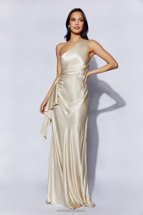 Meshki Calliope One-Shoulder-Maxikleid Sekt Kleidung 060V206