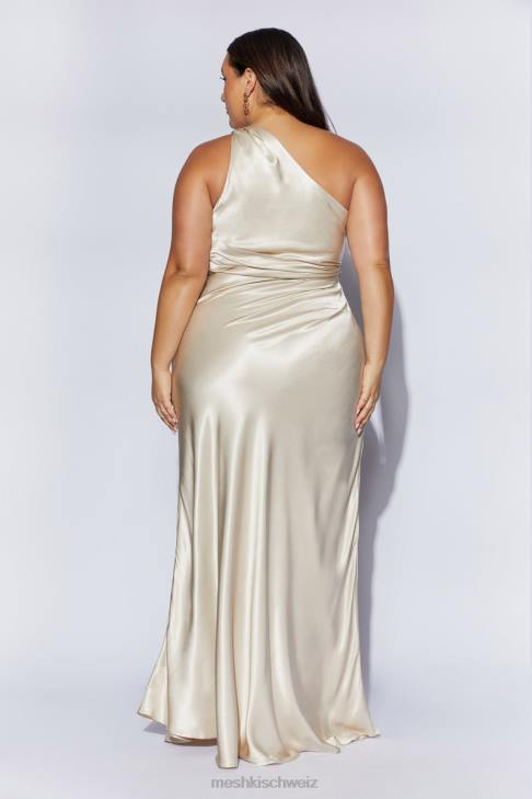 Meshki Calliope One-Shoulder-Maxikleid Sekt Kleidung 060V206