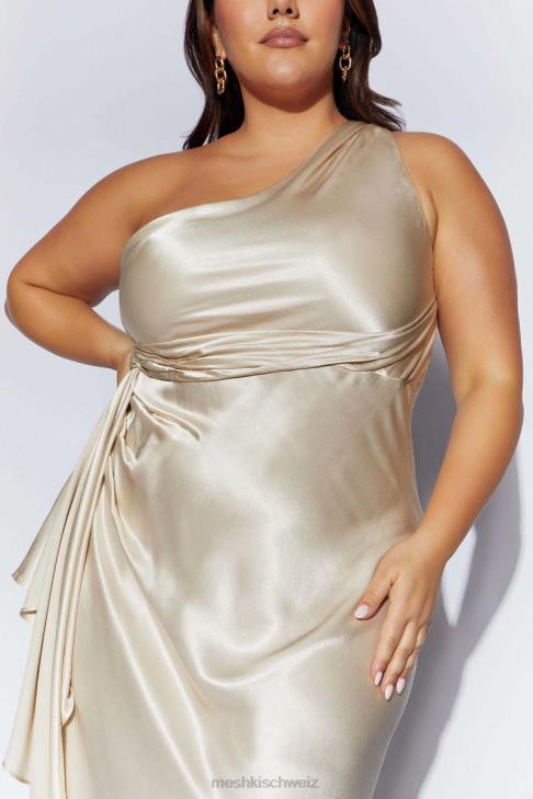Meshki Calliope One-Shoulder-Maxikleid Sekt Kleidung 060V206