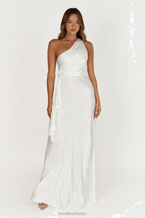 Meshki Calliope One-Shoulder-Maxikleid Weiß Kleidung 060V419