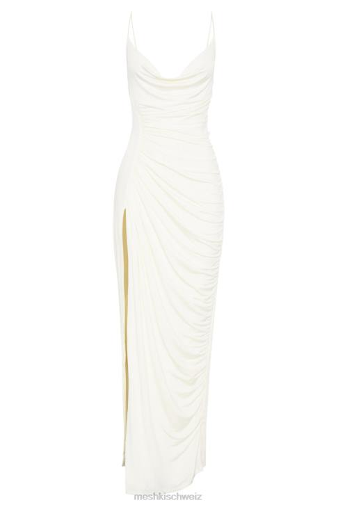 Meshki Candice gerafftes Maxikleid Knochen Kleidung 060V374