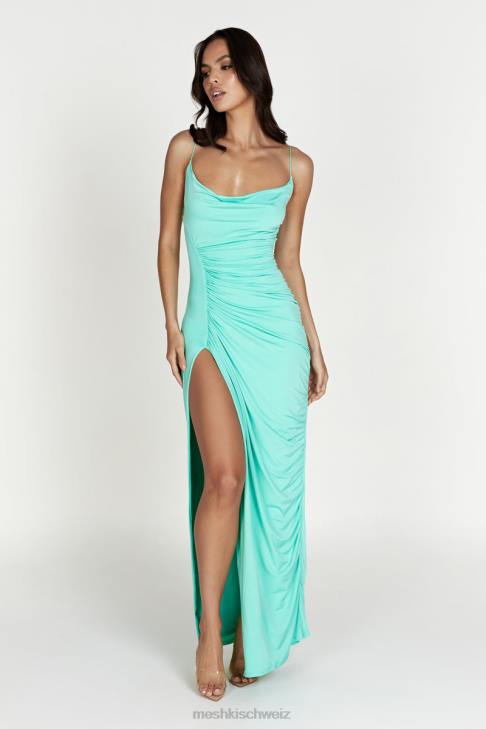 Meshki Candice gerafftes Maxikleid Minze Kleidung 060V398