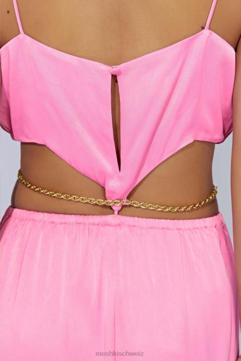 Meshki Colette-Ketten-Maxikleid Kaugummirosa Kleidung 060V597