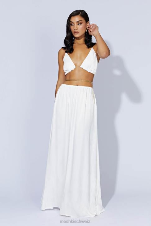 Meshki Colette-Ketten-Maxikleid Weiß Kleidung 060V650
