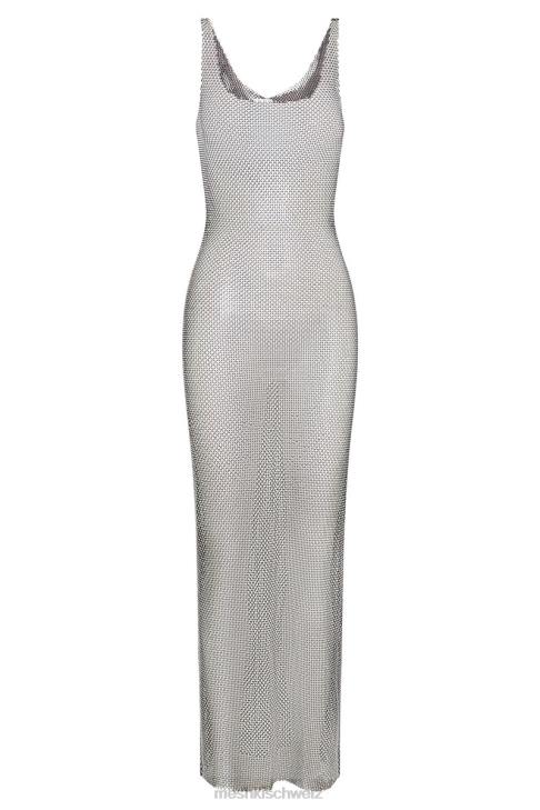 Meshki Delara Diamant-Mesh-Maxikleid Schwarz Kleidung 060V738