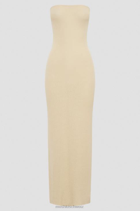 Meshki Emmy trägerloses Strick-Maxikleid Weizen Kleidung 060V155
