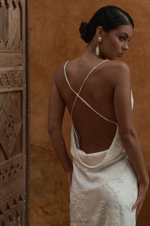 Meshki Erika Maxikleid aus Burnout-Samt Weiß Kleidung 060V180