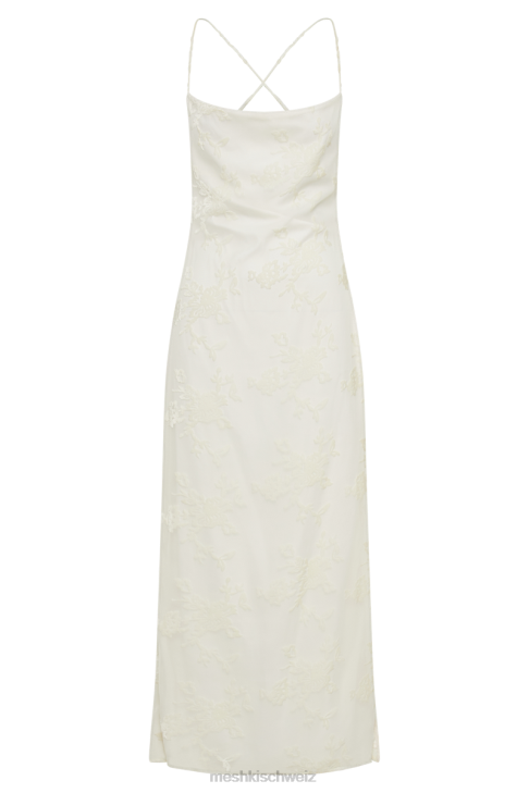 Meshki Erika Maxikleid aus Burnout-Samt Weiß Kleidung 060V180
