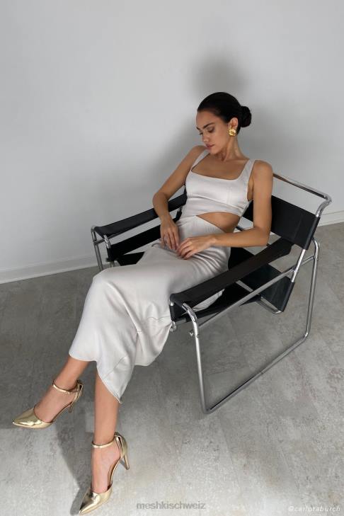 Meshki Gianna Maxikleid Silber Kleidung 060V424