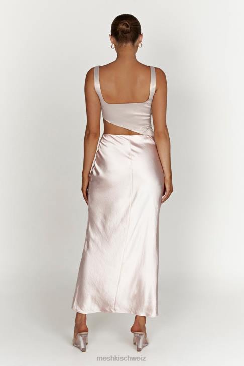 Meshki Gianna zweifarbiges, geschlitztes Maxikleid erröten rosa Kleidung 060V466