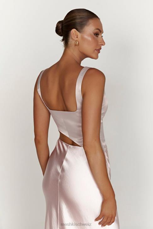 Meshki Gianna zweifarbiges, geschlitztes Maxikleid erröten rosa Kleidung 060V466