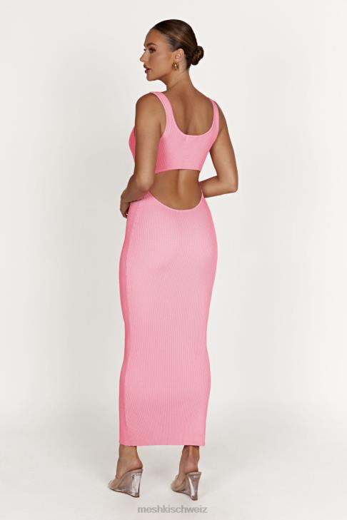 Meshki Hadley rückenfreies Strick-Maxikleid Bonbonrosa Kleidung 060V496