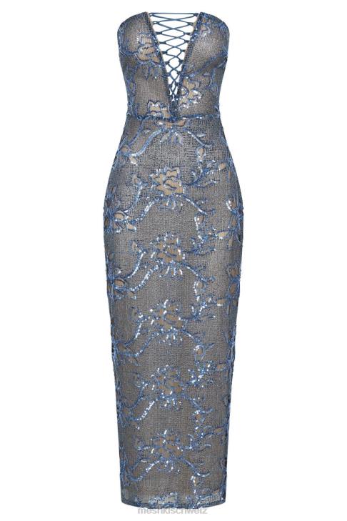 Meshki Harriet Pailletten-Maxikleid Blau Kleidung 060V446